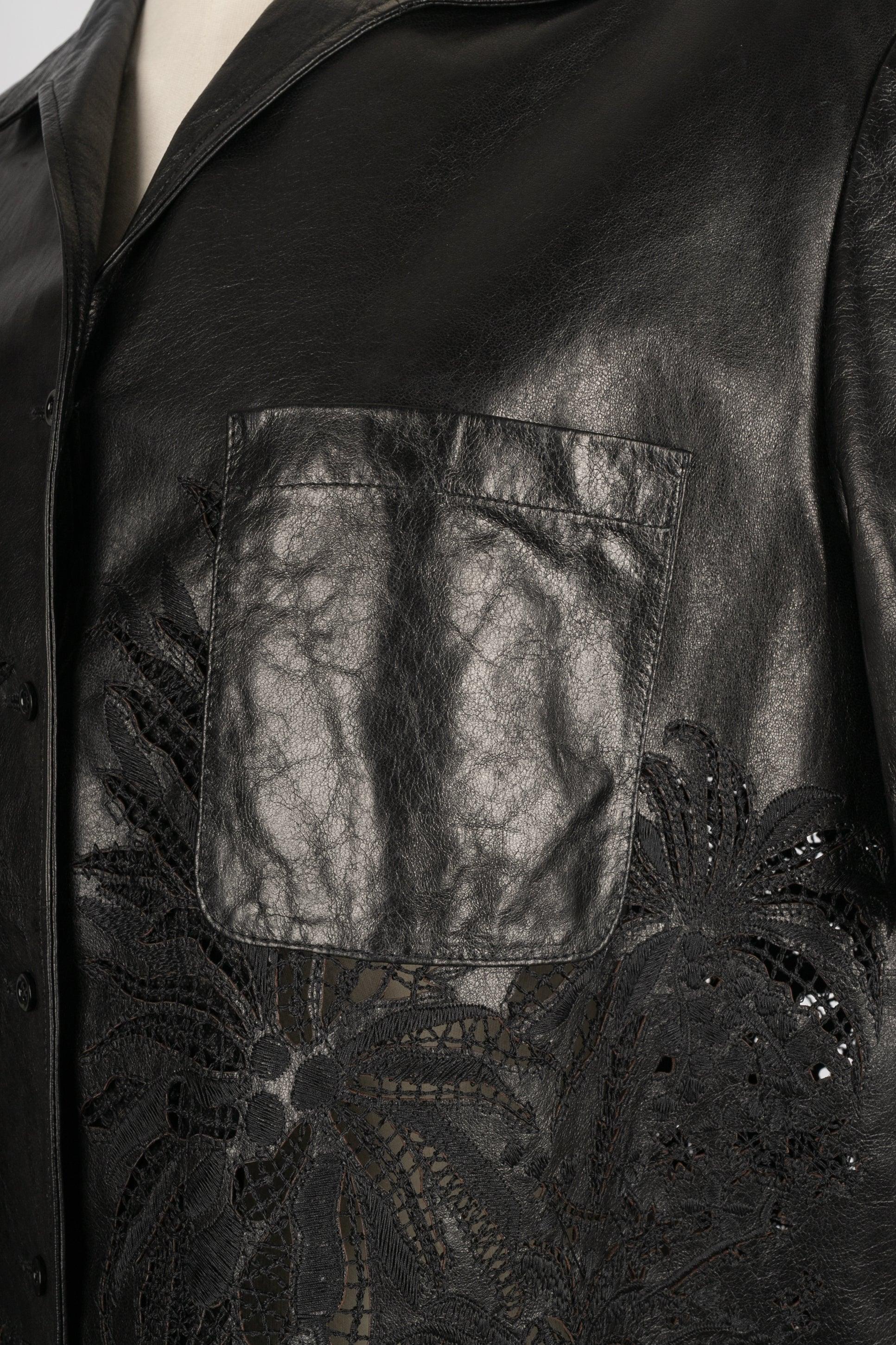 Christian Dior Black Lamb Leather Shirt, 2019 2