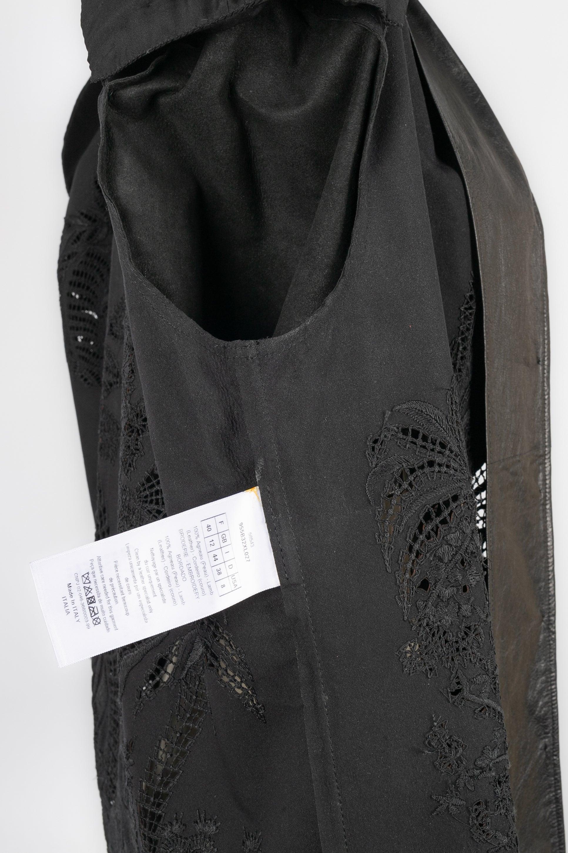 Christian Dior Black Lamb Leather Shirt, 2019 5