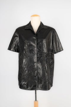 Christian Dior Black Lamb Leather Shirt, 2019