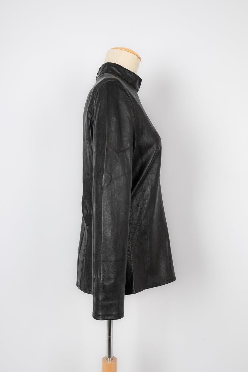 Christian Dior Black Lamb Leather Top 1