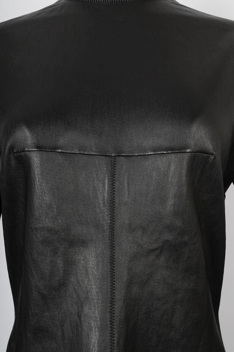 Christian Dior Black Lamb Leather Top For Sale 2