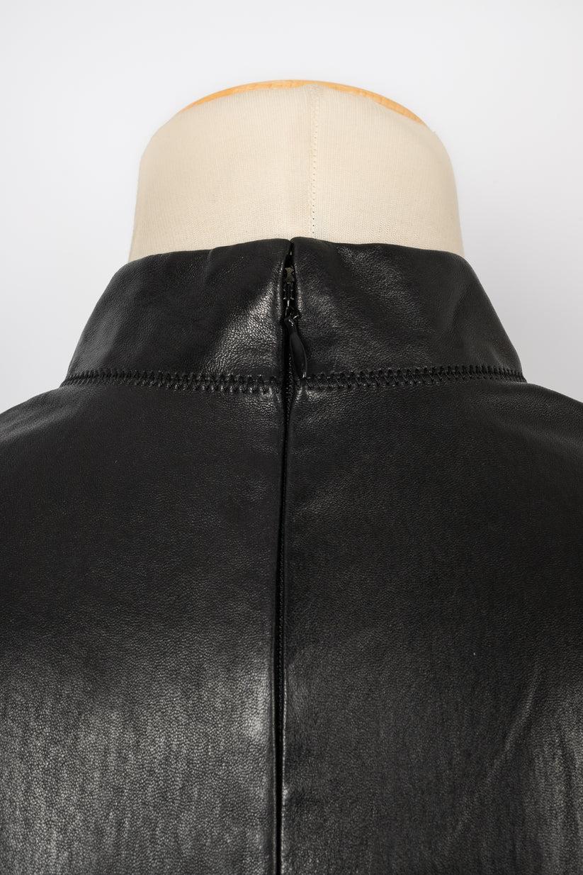 Christian Dior Black Lamb Leather Top For Sale 3