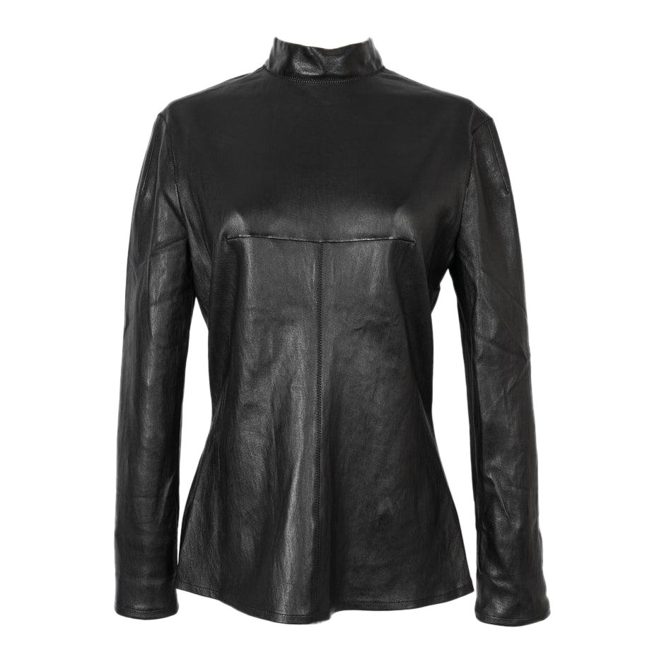 Christian Dior Black Lamb Leather Top