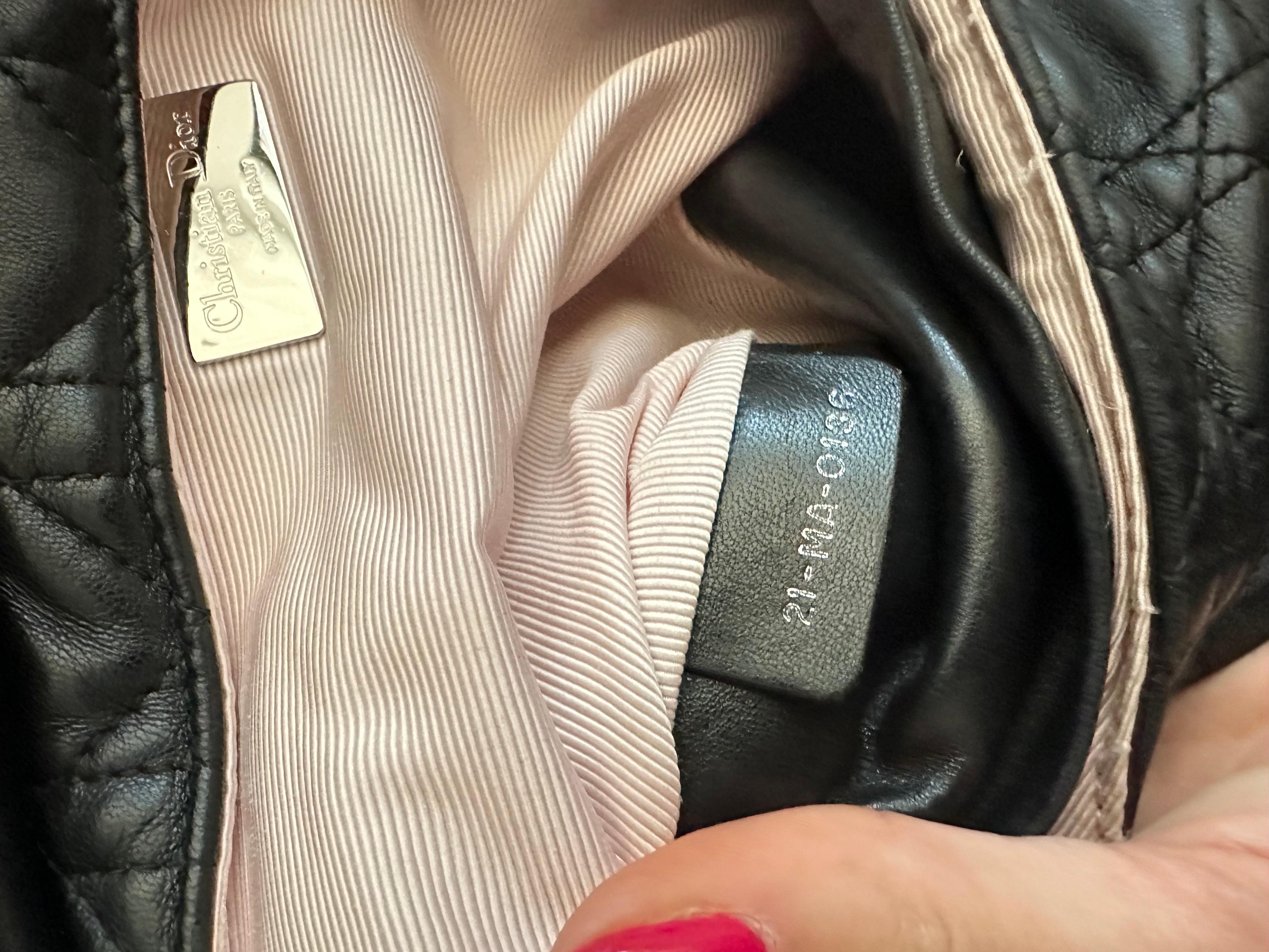 CHRISTIAN DIOR Black Lambskin Cannage Large Stardust Backpack 6