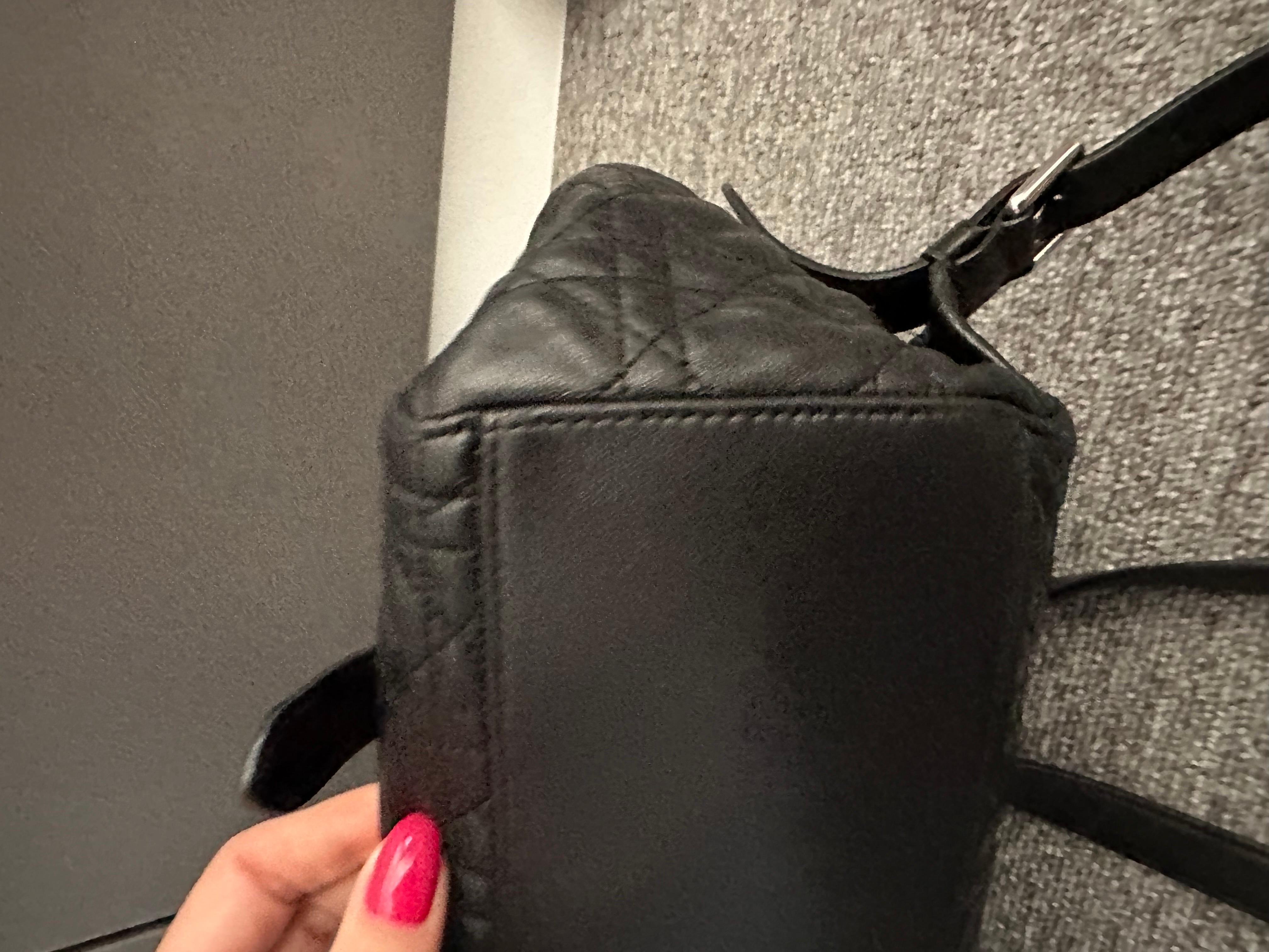 CHRISTIAN DIOR Black Lambskin Cannage Large Stardust Backpack 8