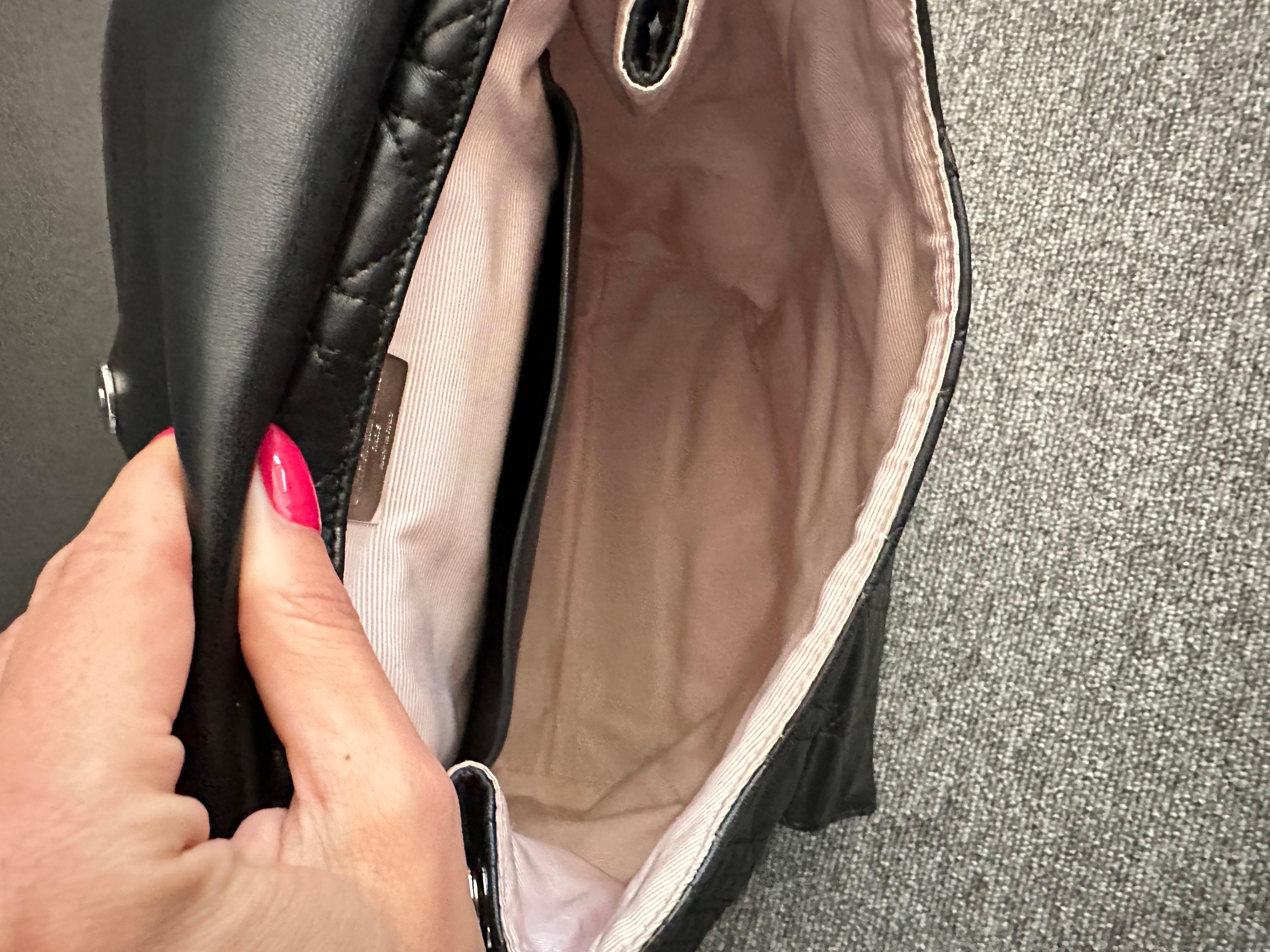 CHRISTIAN DIOR Black Lambskin Cannage Large Stardust Backpack 5