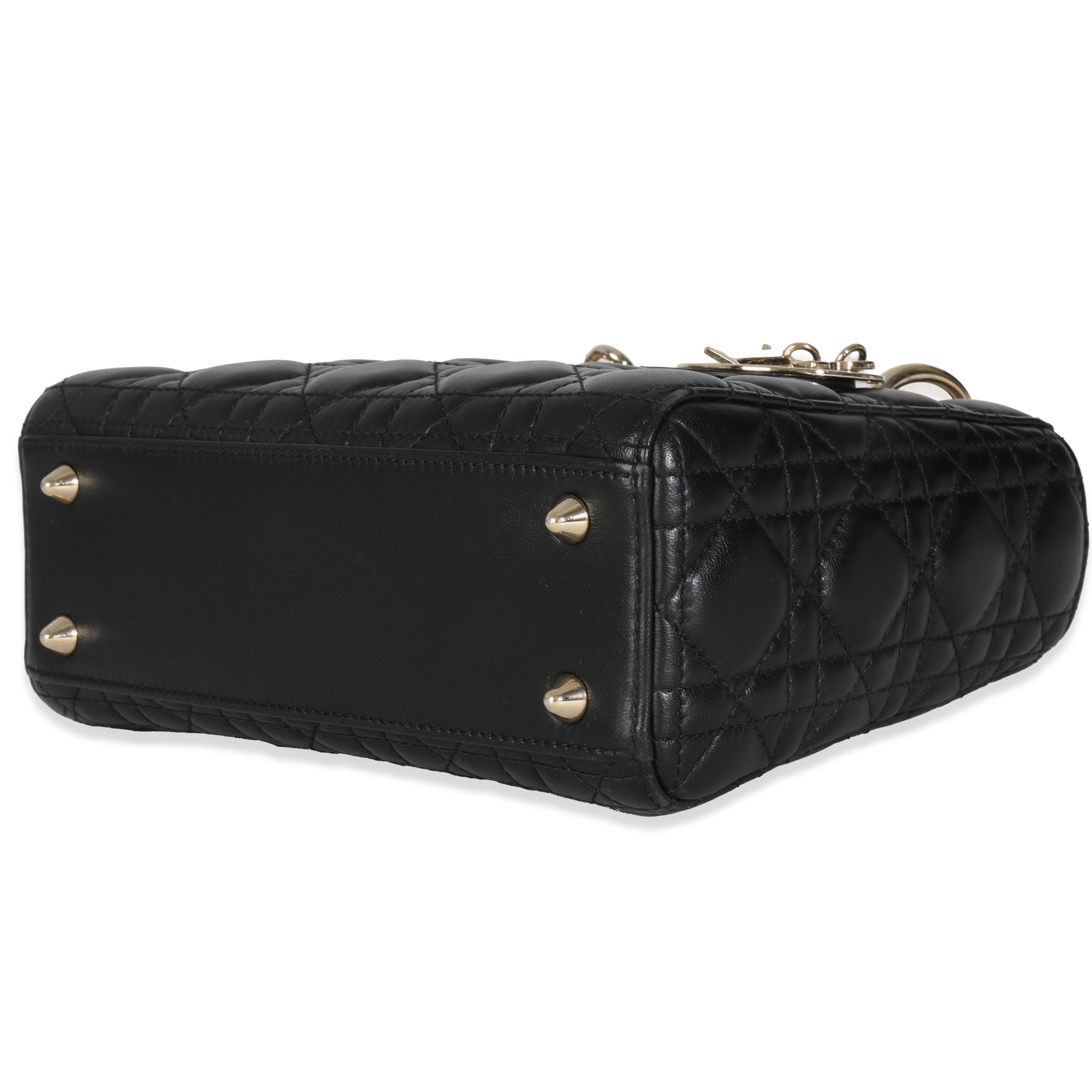 Christian Dior Black Lambskin Cannage Small MyABCDior Bag For Sale 1