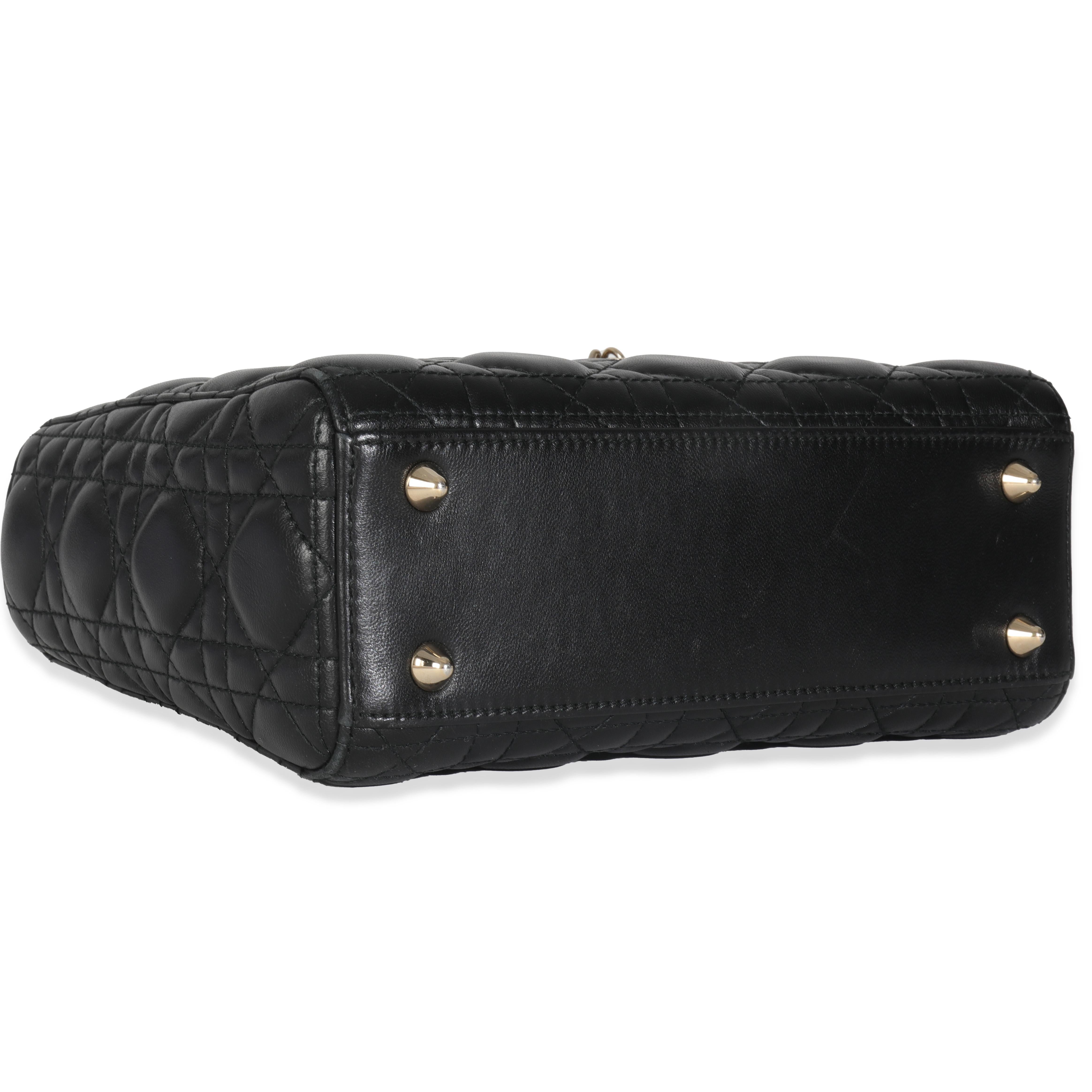 Christian Dior Black Lambskin Cannage Small MyABCDior Bag For Sale 3