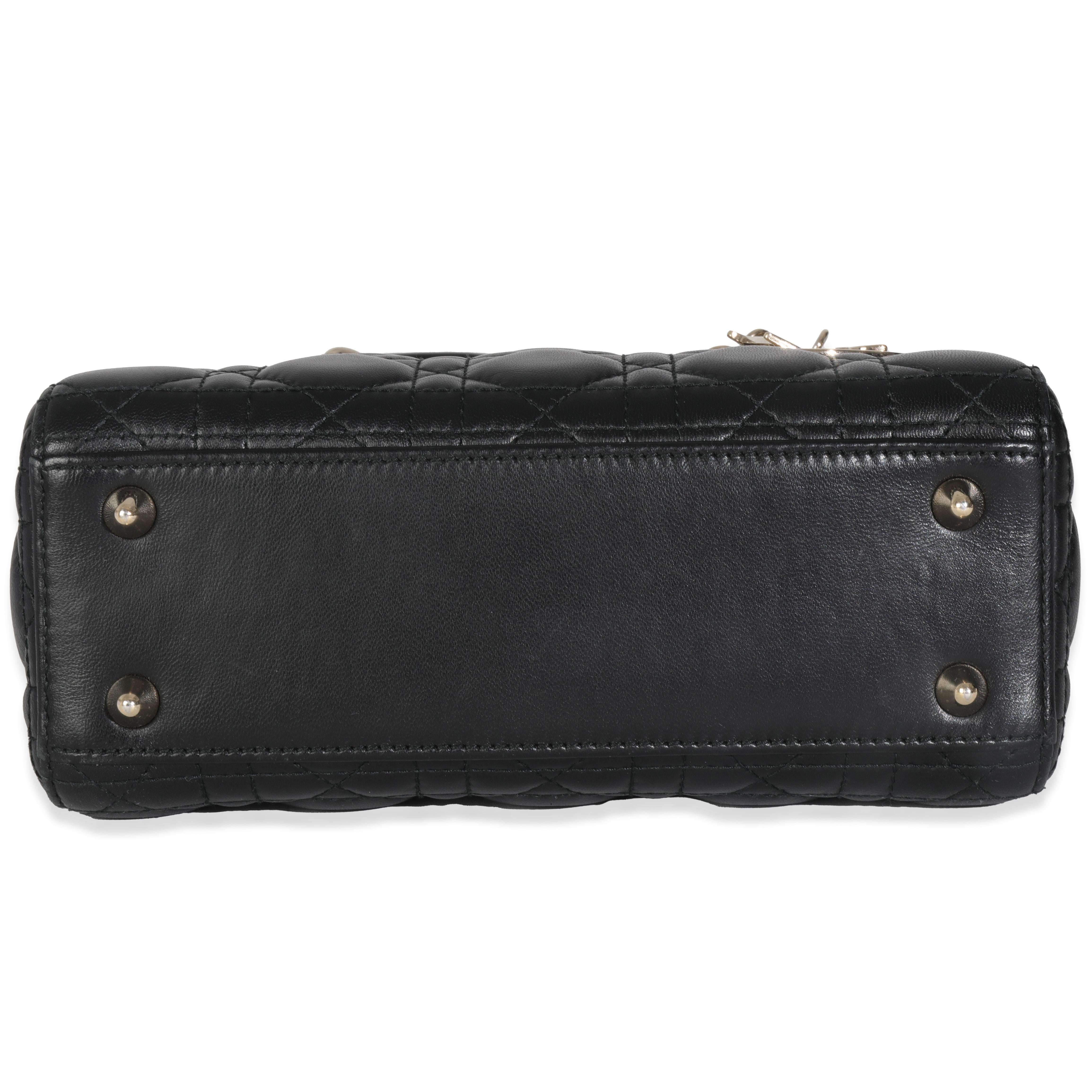 Christian Dior Black Lambskin Cannage Small MyABCDior Bag For Sale 4
