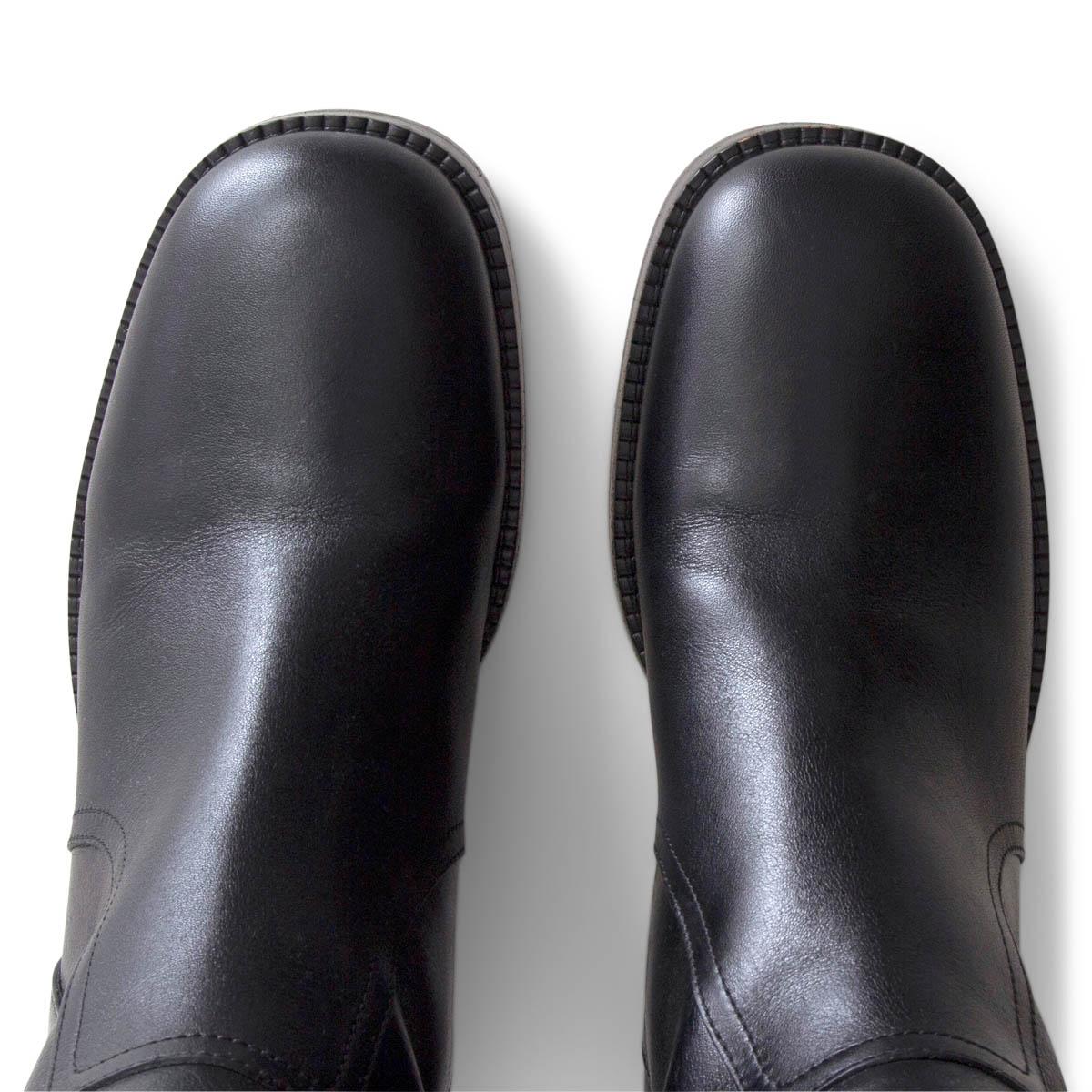 CHRISTIAN DIOR - Bottes d'équitation en cuir noir DIORODEO 2019 - 39 2
