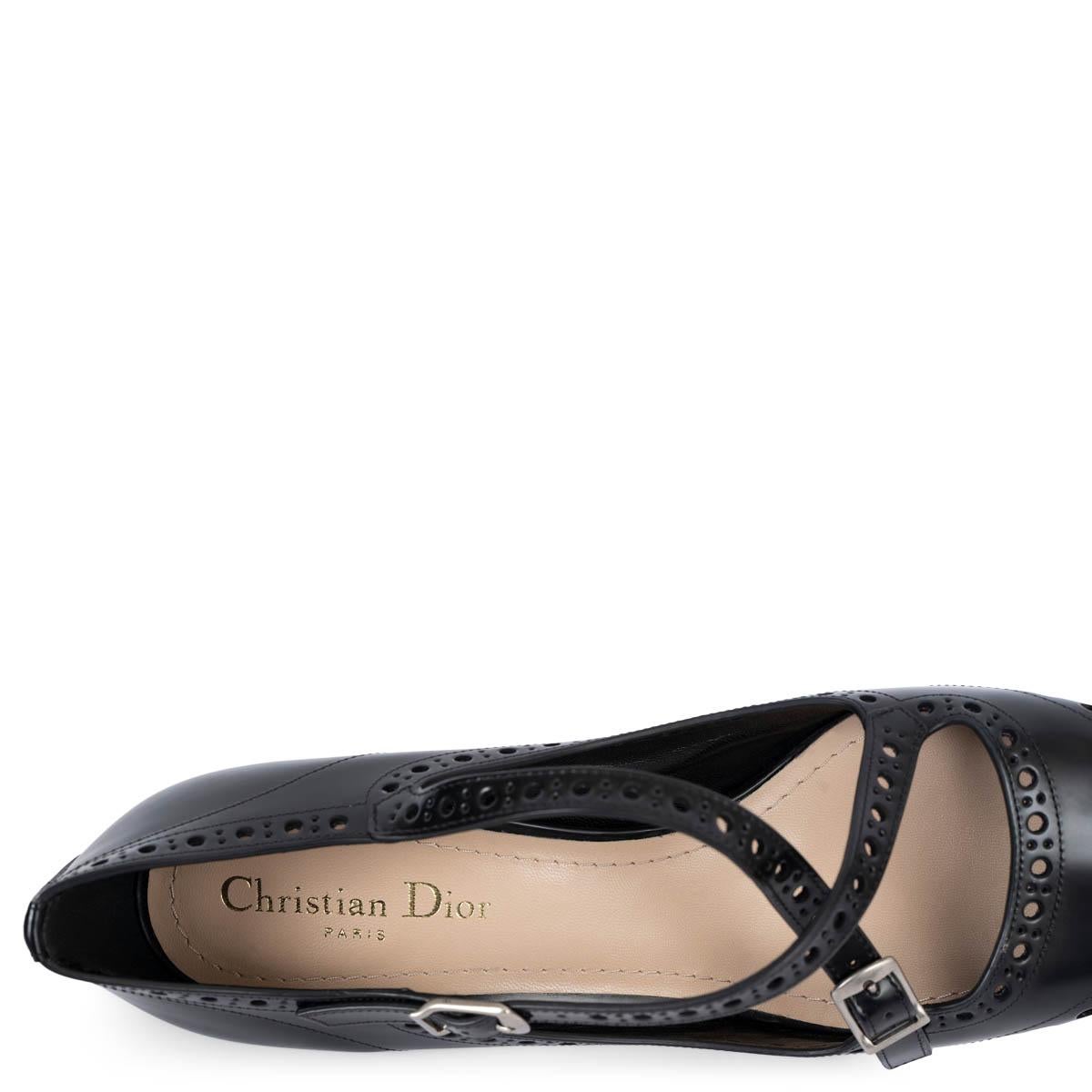 CHRISTIAN DIOR black leather 2019 TEDDY-D Pumps Shoes 40 For Sale 3