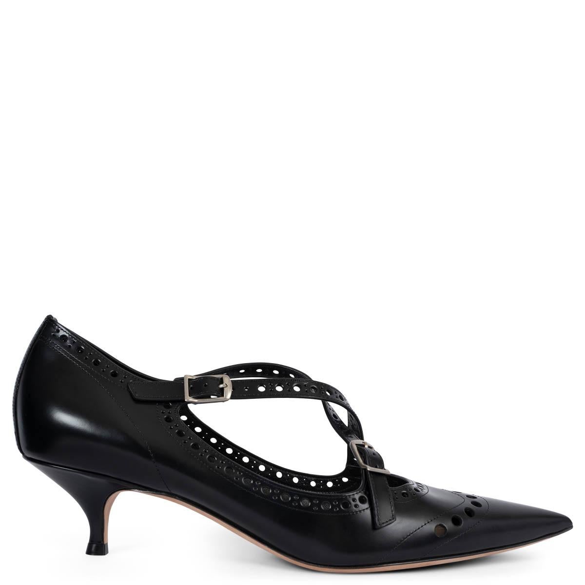 CHRISTIAN DIOR black leather 2019 TEDDY-D Pumps Shoes 40 For Sale