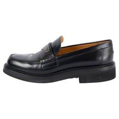 CHRISTIAN DIOR black leather 2022 BOY Loafers Shoes 38.5