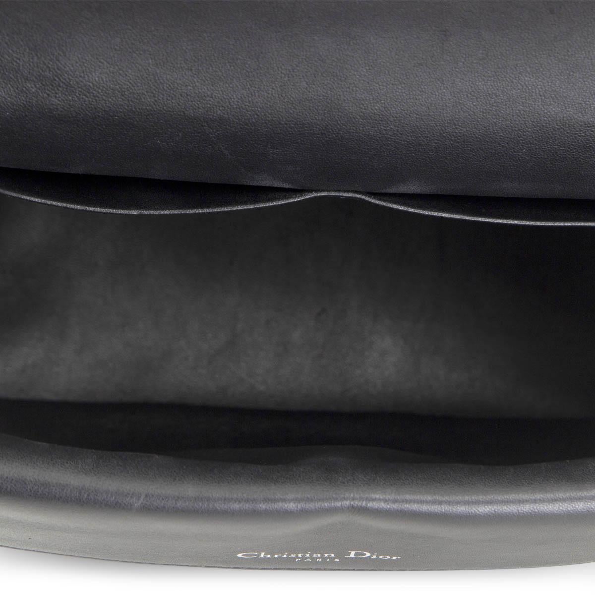 Women's CHRISTIAN DIOR black leather BE DIOR MEDIUM FLAP Shoulder Bag For Sale