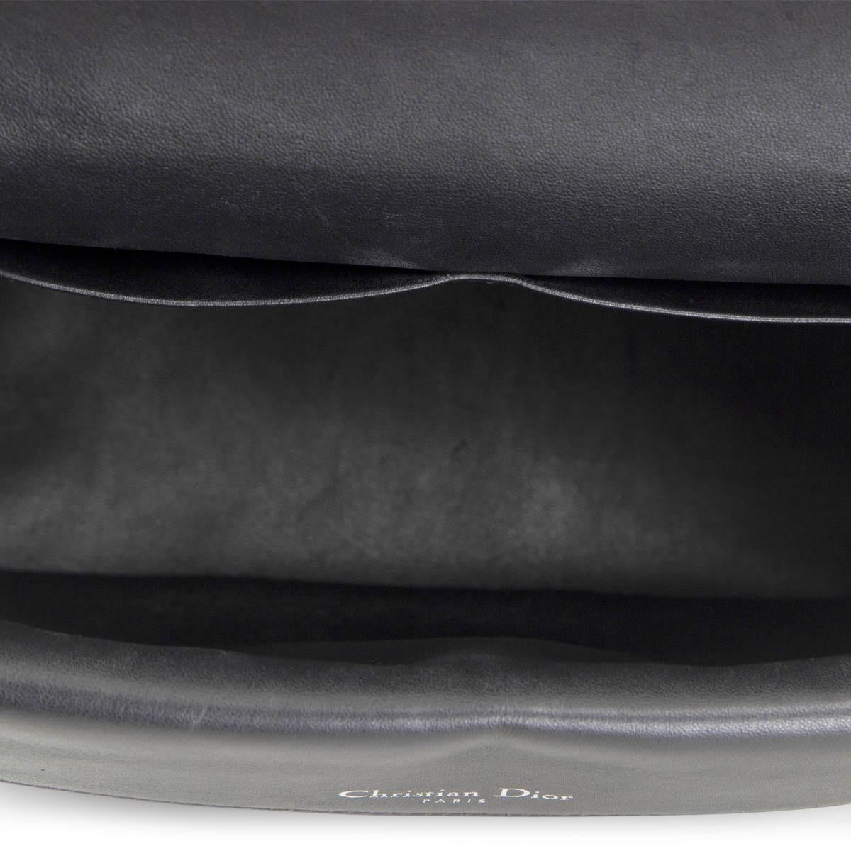 Women's CHRISTIAN DIOR black leather BE DIOR MEDIUM FLAP Shoulder Bag