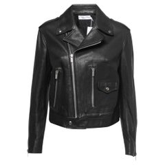 Christian Dior Black Leather Biker Jacket M