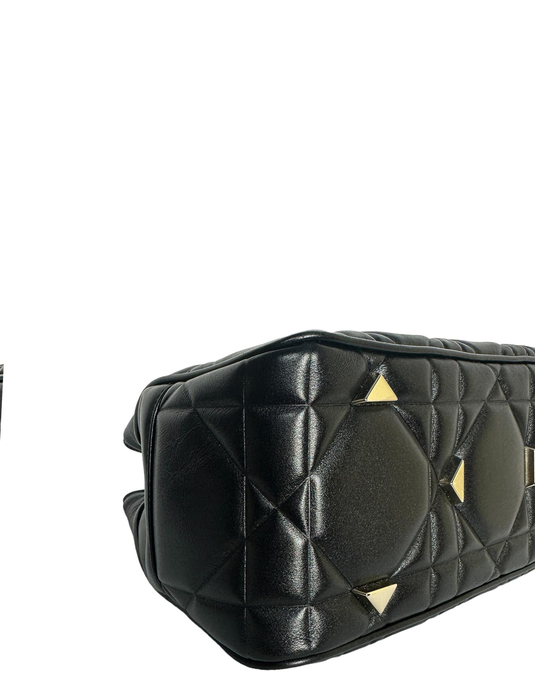 Christian Dior Cannage Schwarze gesteppte The Lady 95.22 Tasche aus Leder rt. $7200 im Angebot 1