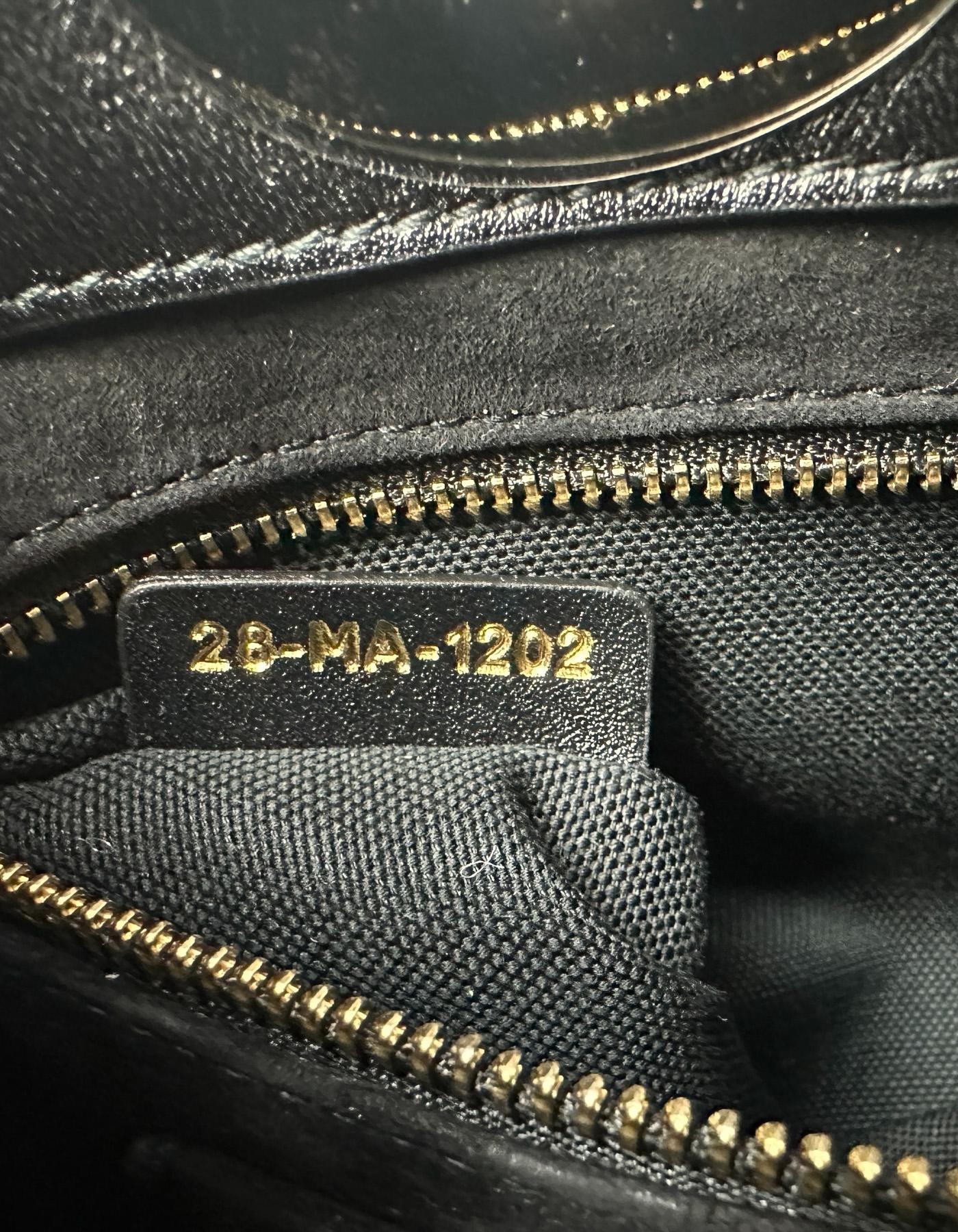 Christian Dior Cannage Schwarze gesteppte The Lady 95.22 Tasche aus Leder rt. $7200 im Angebot 4