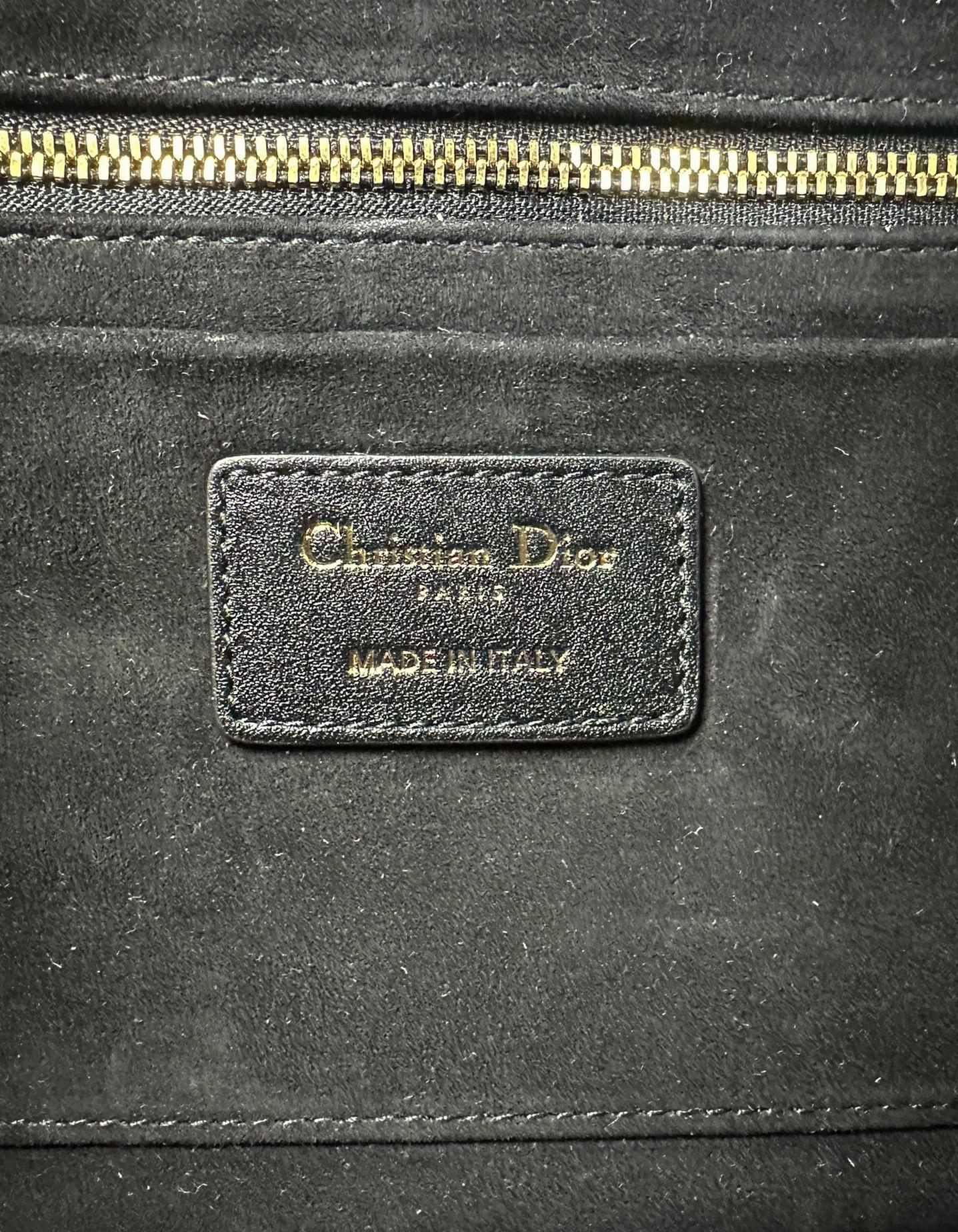 Christian Dior Black Leather Cannage Quilted The Lady 95.22 Bag rt. $7200 For Sale 5