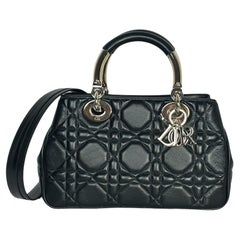 Christian Dior Borsa Cannage trapuntata in pelle nera The Lady 95.22 rt. $7200