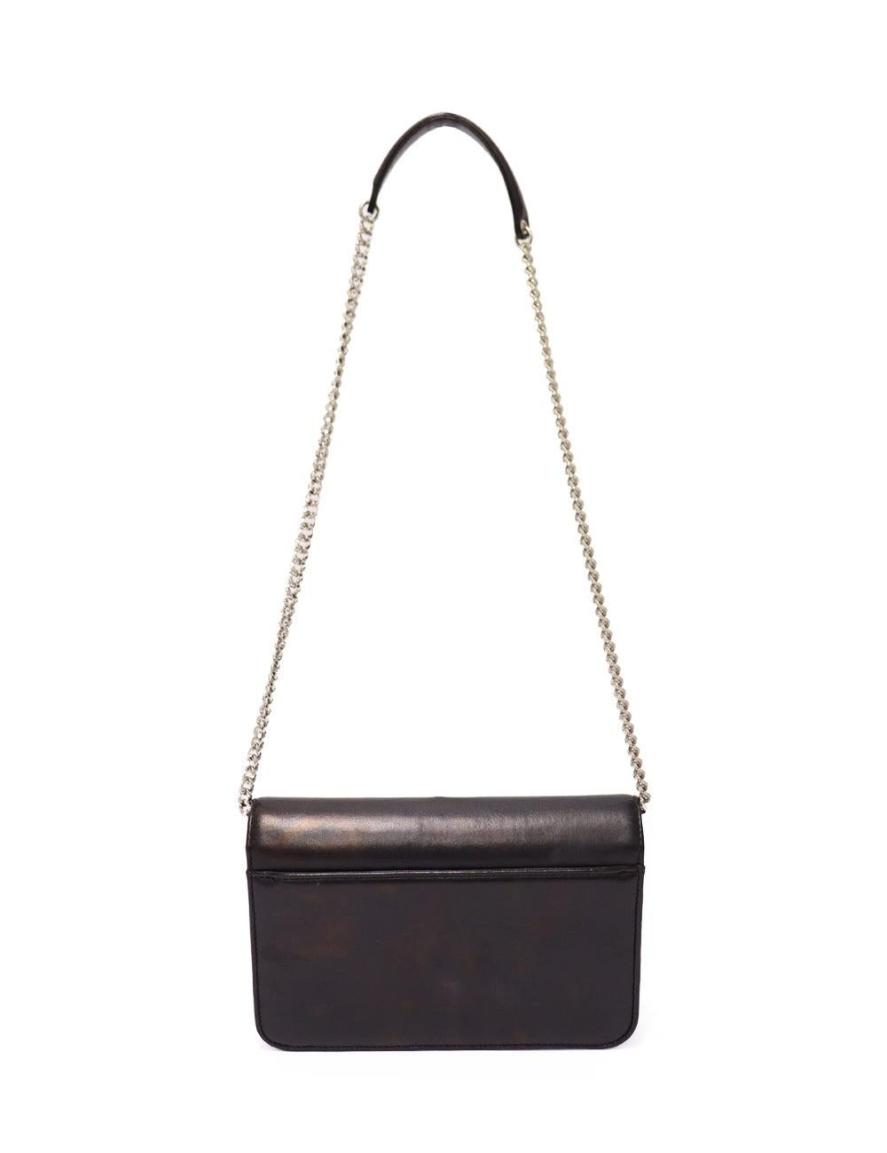 Christian Dior Black Leather Cross Body Bag Pour femmes en vente