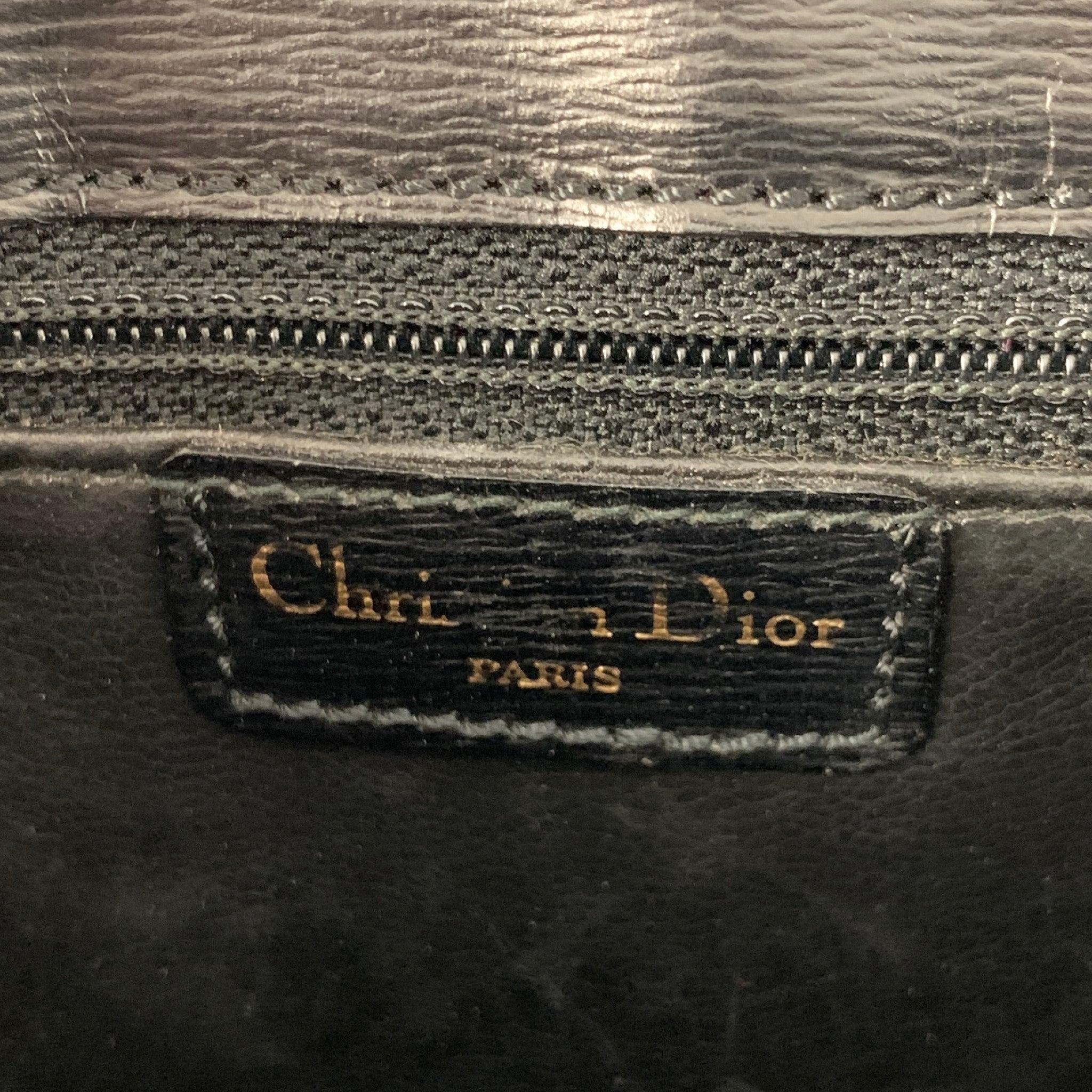 CHRISTIAN DIOR Schwarze Cross Body Handtasche aus Leder im Angebot 3