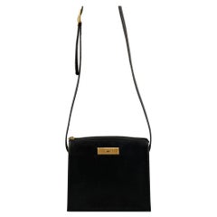CHRISTIAN DIOR Black Leather Cross Body Handbag