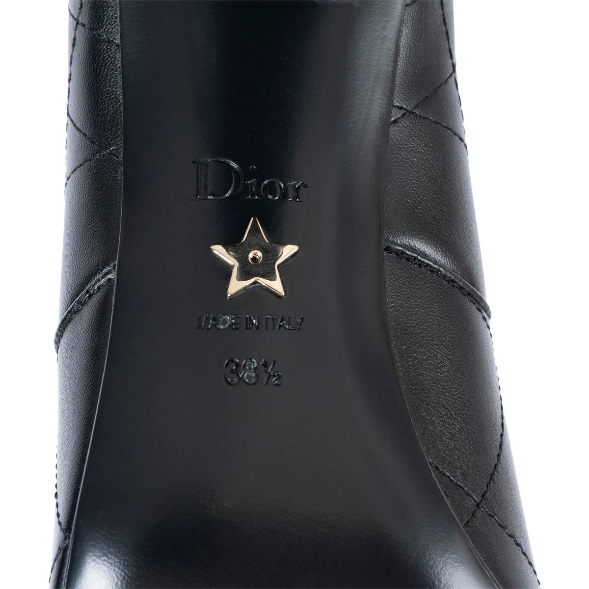 CHRISTIAN DIOR black leather D-SHADOW Ankle Boots Shoes 38.5 For Sale 4
