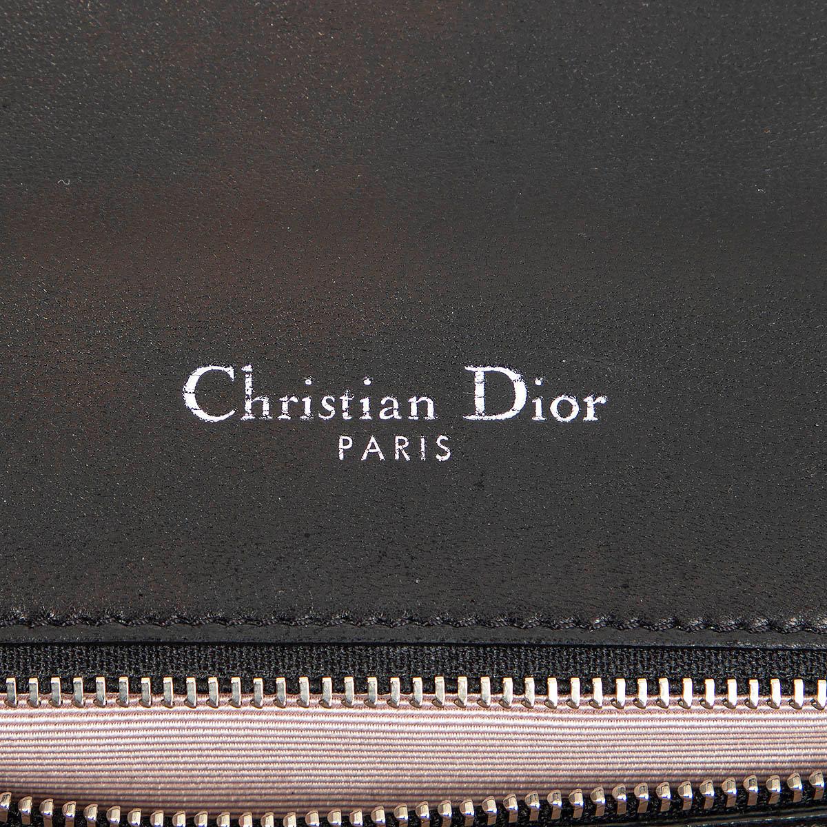 CHRISTIAN DIOR black leather DIORAMA SMALL Shoulder Bag 1