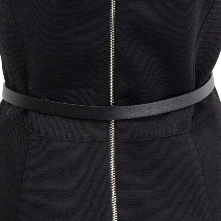 CHRISTIAN DIOR black leather DIORPOLYTECHNIQUE CD Belt 38 S For Sale 1