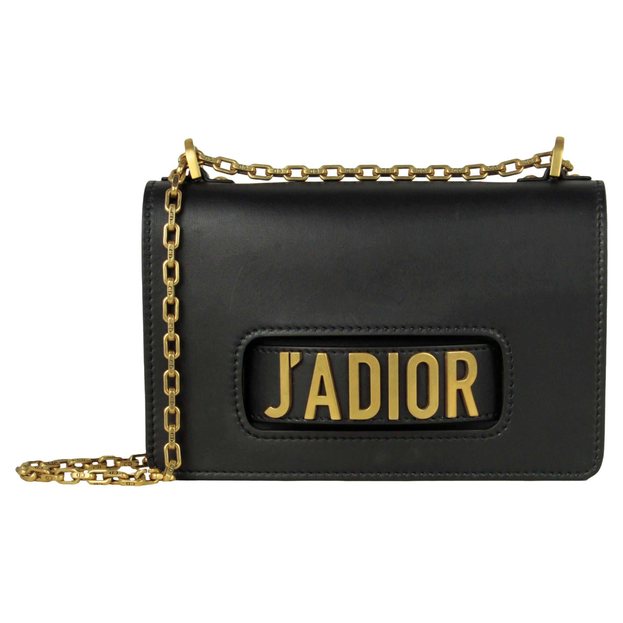 Christian Dior Black Leather J'Adior Chain Flap Bag rt. $3, 930 For Sale at  1stDibs | dior bag original, j'adior flap bag, j'adior bag original