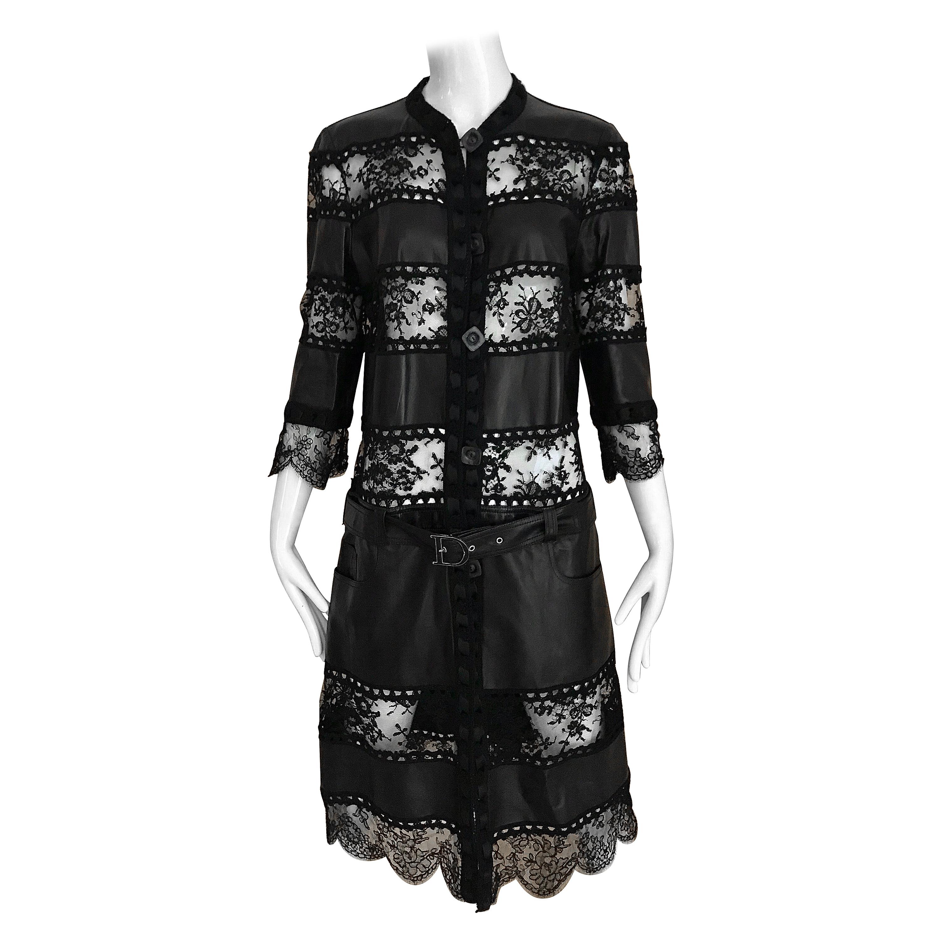 dior black lace dress