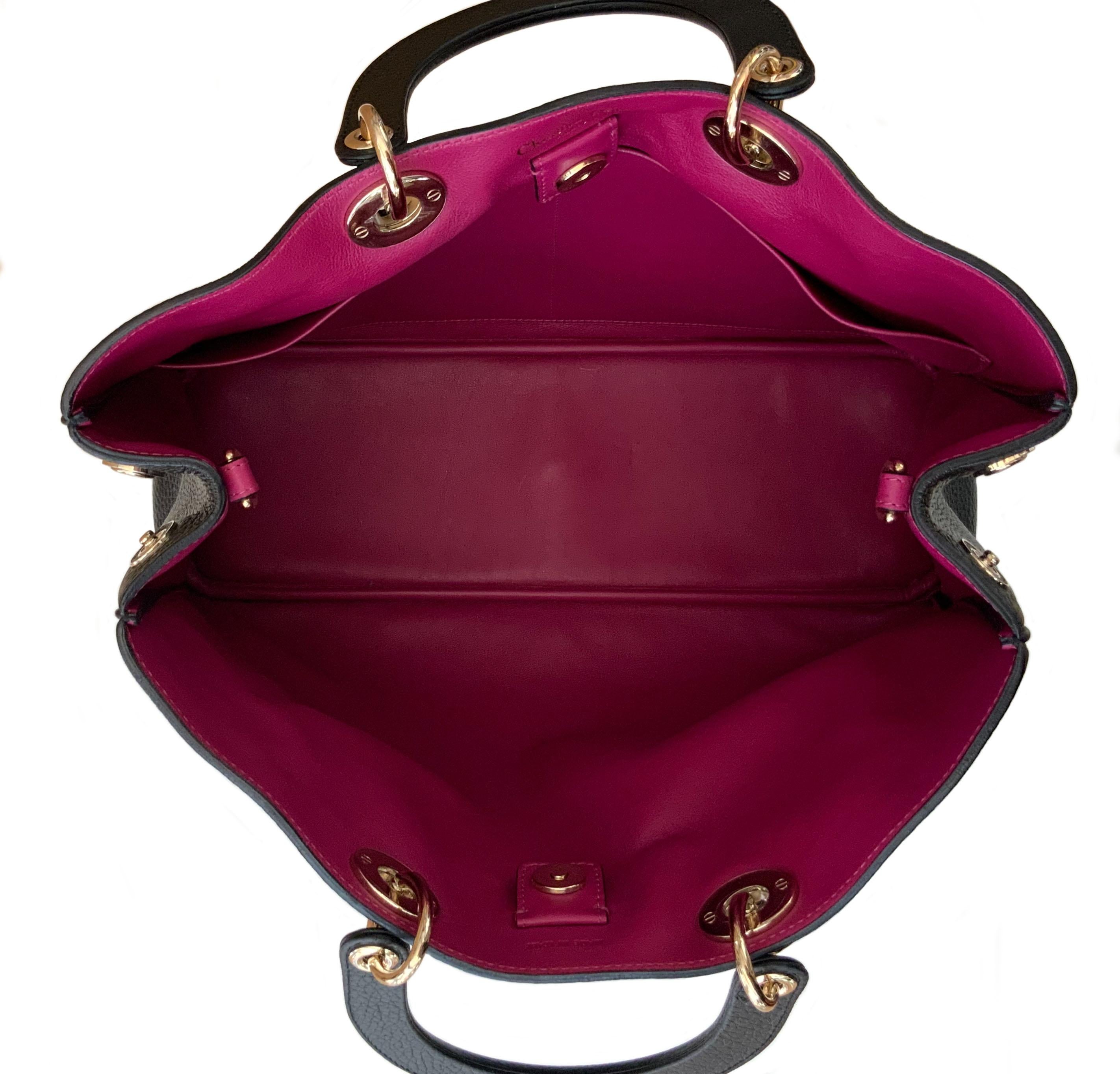 Christian Dior Schwarzes Leder Große Diorissimo Tote Tasche 6