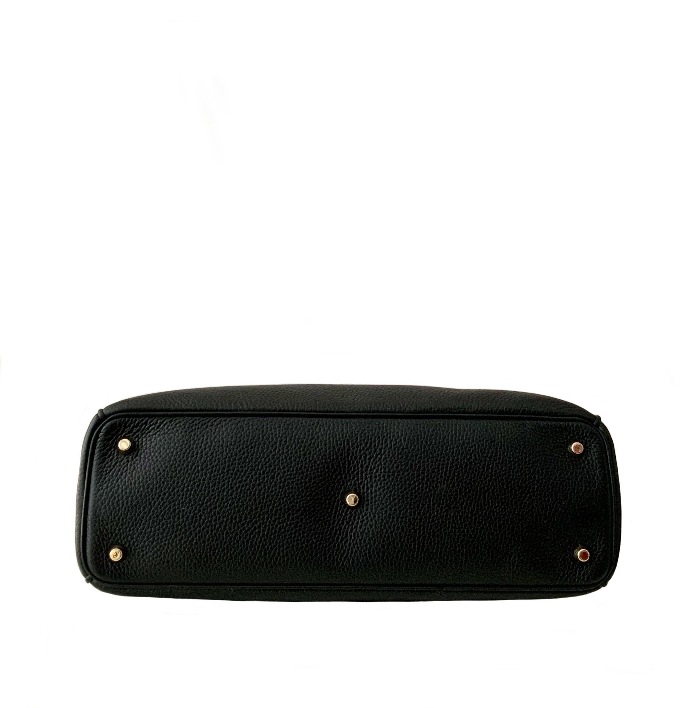 Christian Dior Schwarzes Leder Große Diorissimo Tote Tasche 3