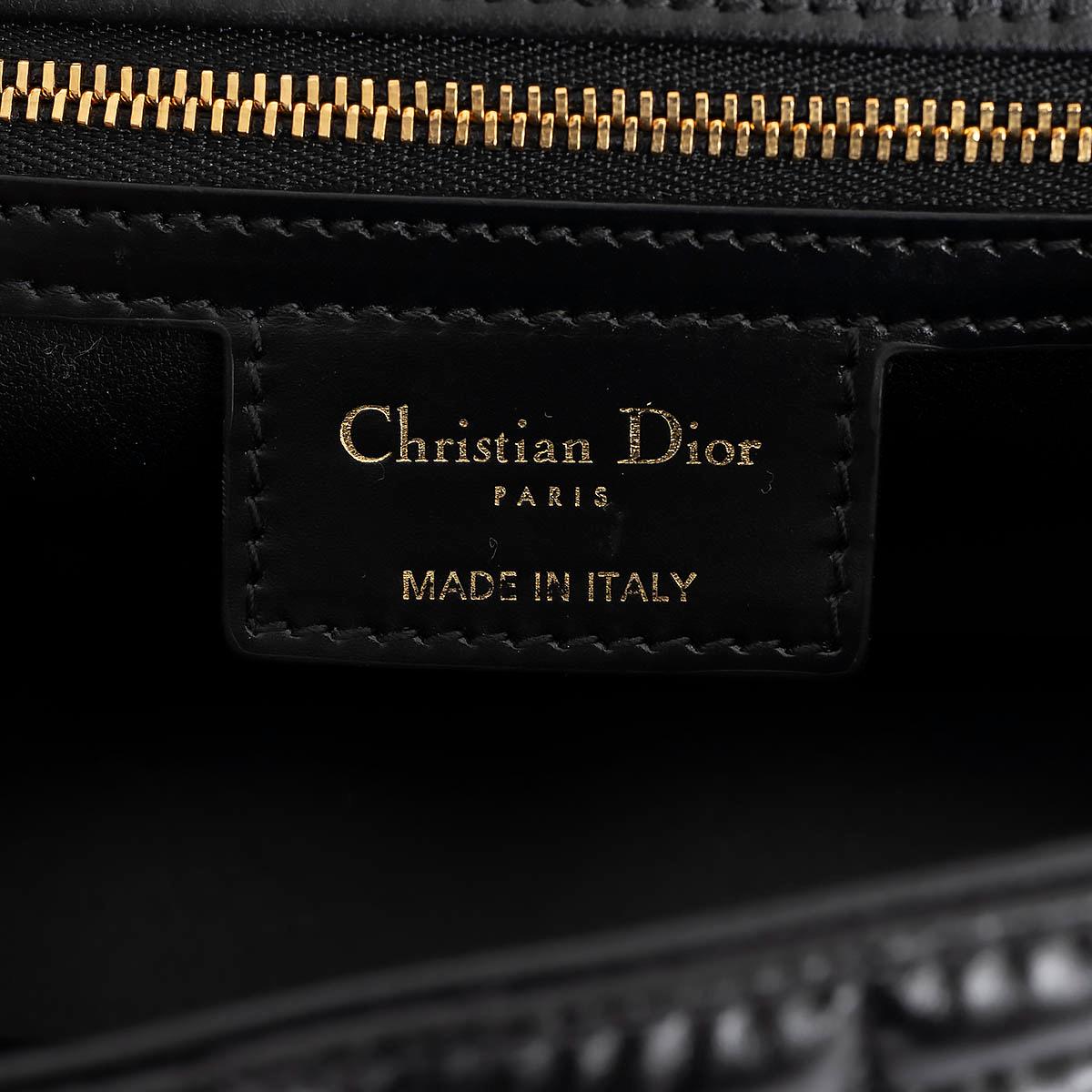 CHRISTIAN DIOR black leather MEDIUM CARO Shoulder Bag For Sale 4
