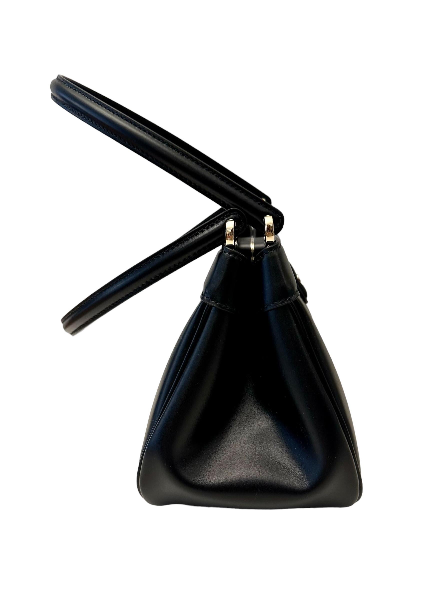 Christian Dior Sac à clés moyen en cuir noir en vente 6