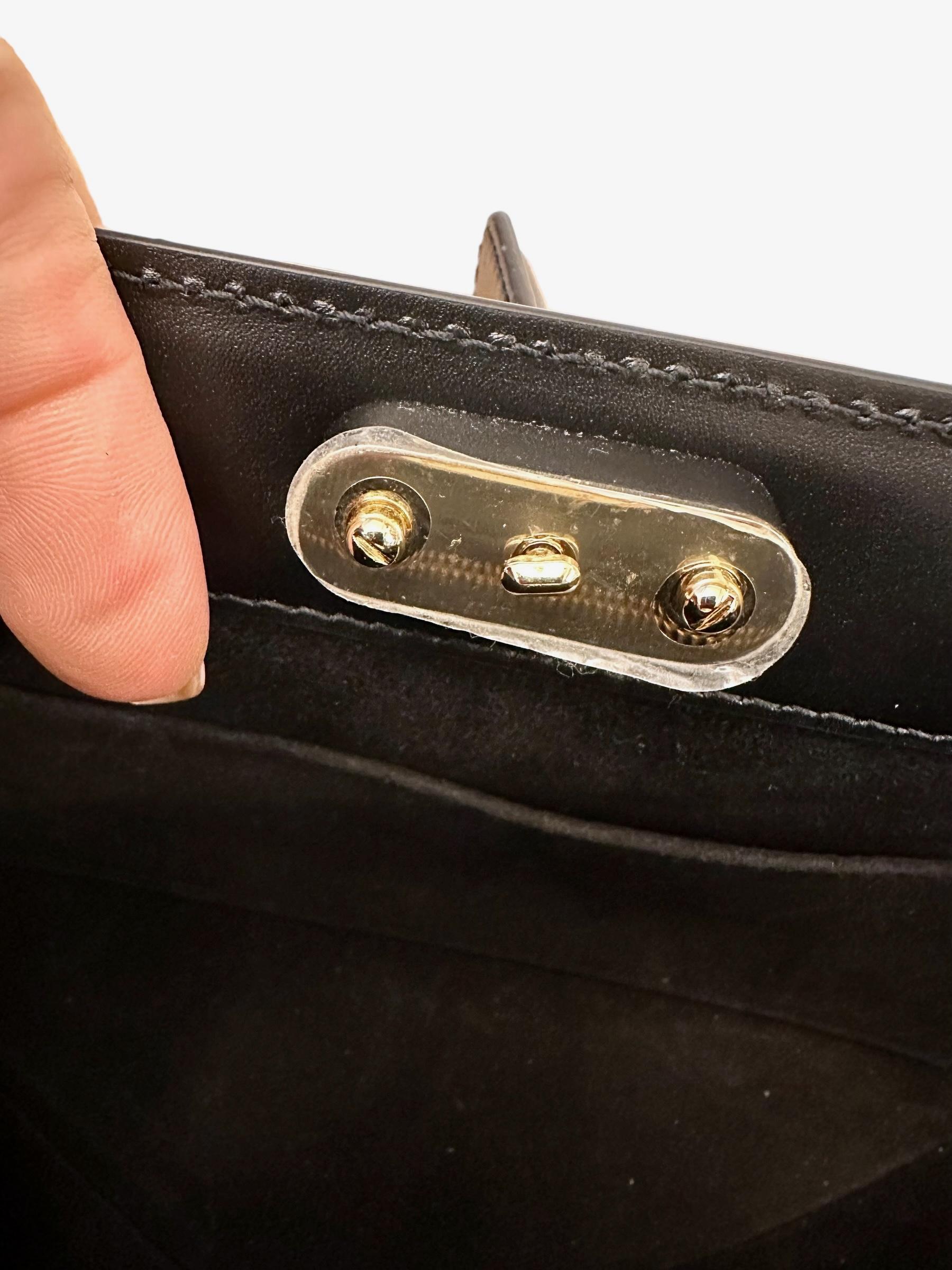 Christian Dior Black Leather Medium Dior Key Bag For Sale 5