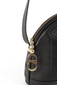 Christian Dior Black Leather Shoulder Bag