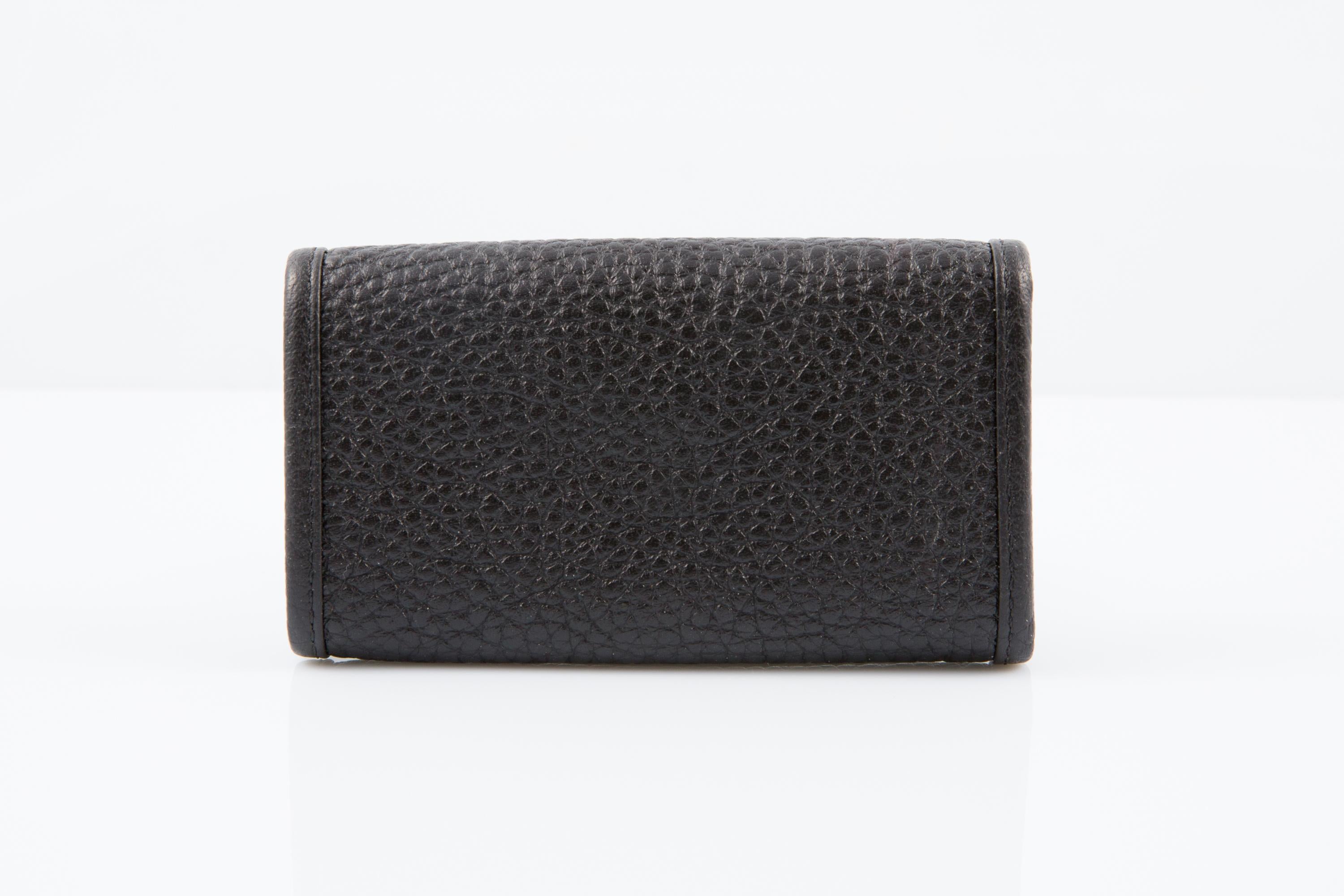 Christian Dior Black Leather Six Hook Key Case In Good Condition For Sale In Paris, FR