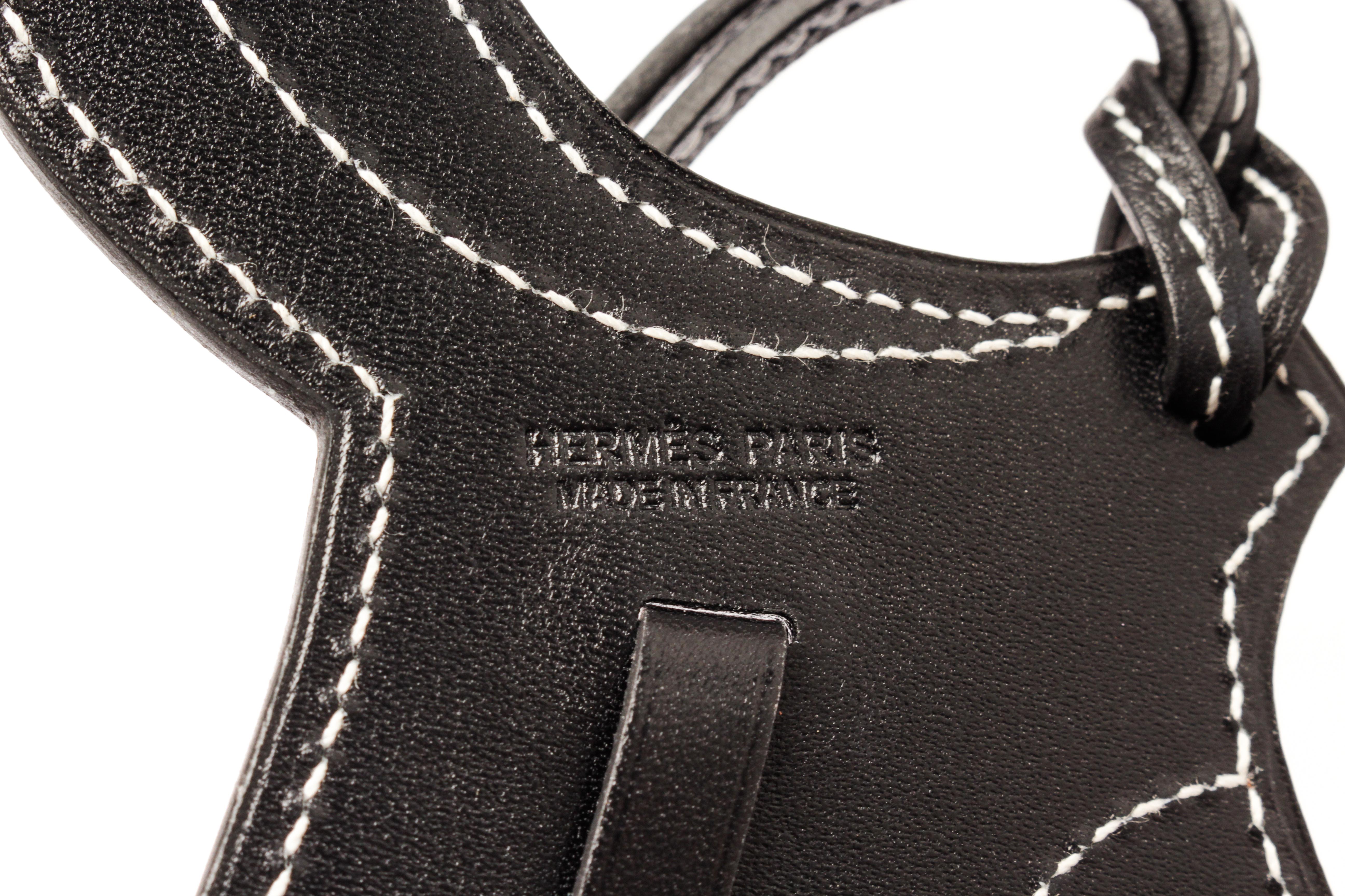 Christian Dior Schwarzes Leder So Saddle Charm im Angebot 2