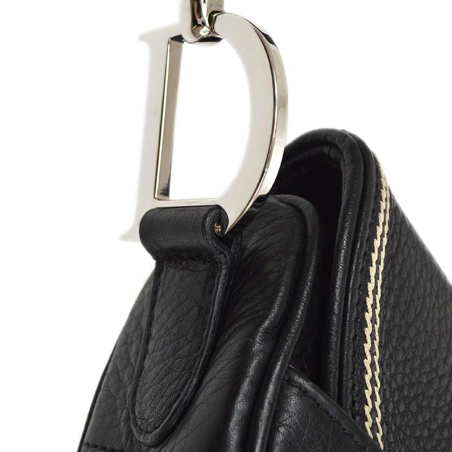 dior saddle bag with silver hardware