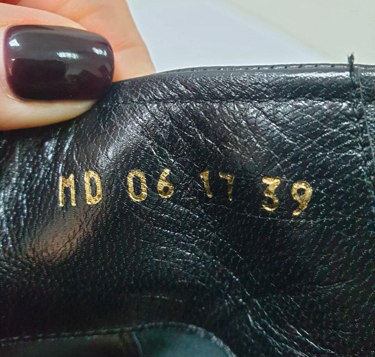 Christian Dior Schwarz Leder Krawatten Heels Booties sz.39 im Angebot 1