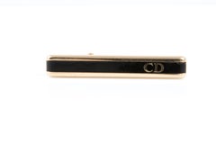 Christian Dior Black Logo CD Tie Clip