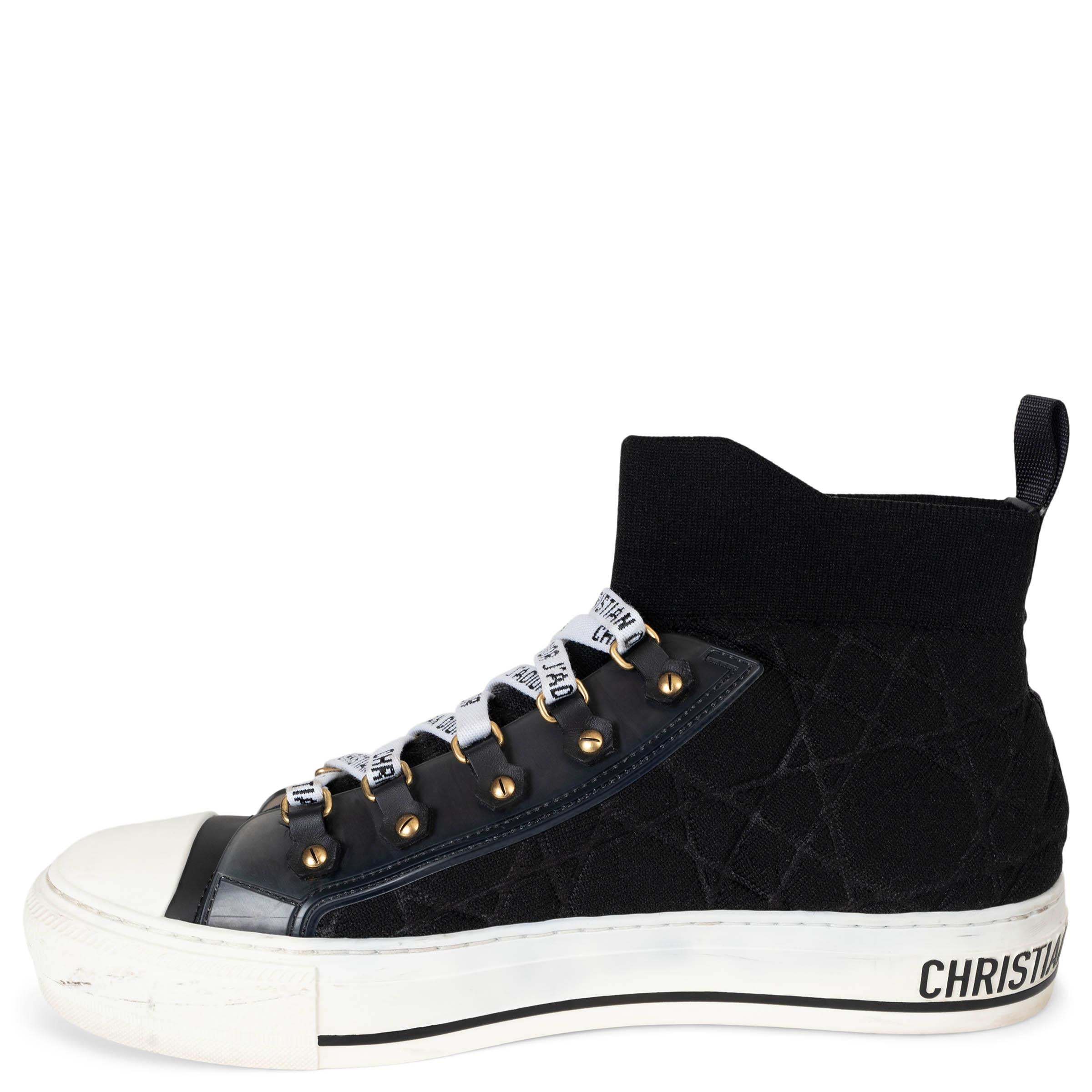 CHRISTIAN DIOR schwarz Macrocannage WALK'N'DIOR PLATFORM Sneakers Schuhe 38 (Schwarz) im Angebot