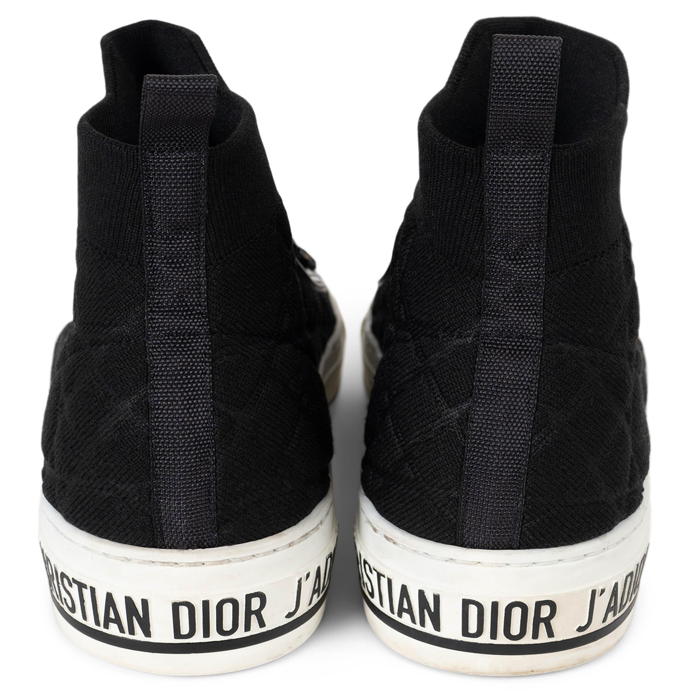 CHRISTIAN DIOR schwarz Macrocannage WALK'N'DIOR PLATFORM Sneakers Schuhe 38 Damen im Angebot