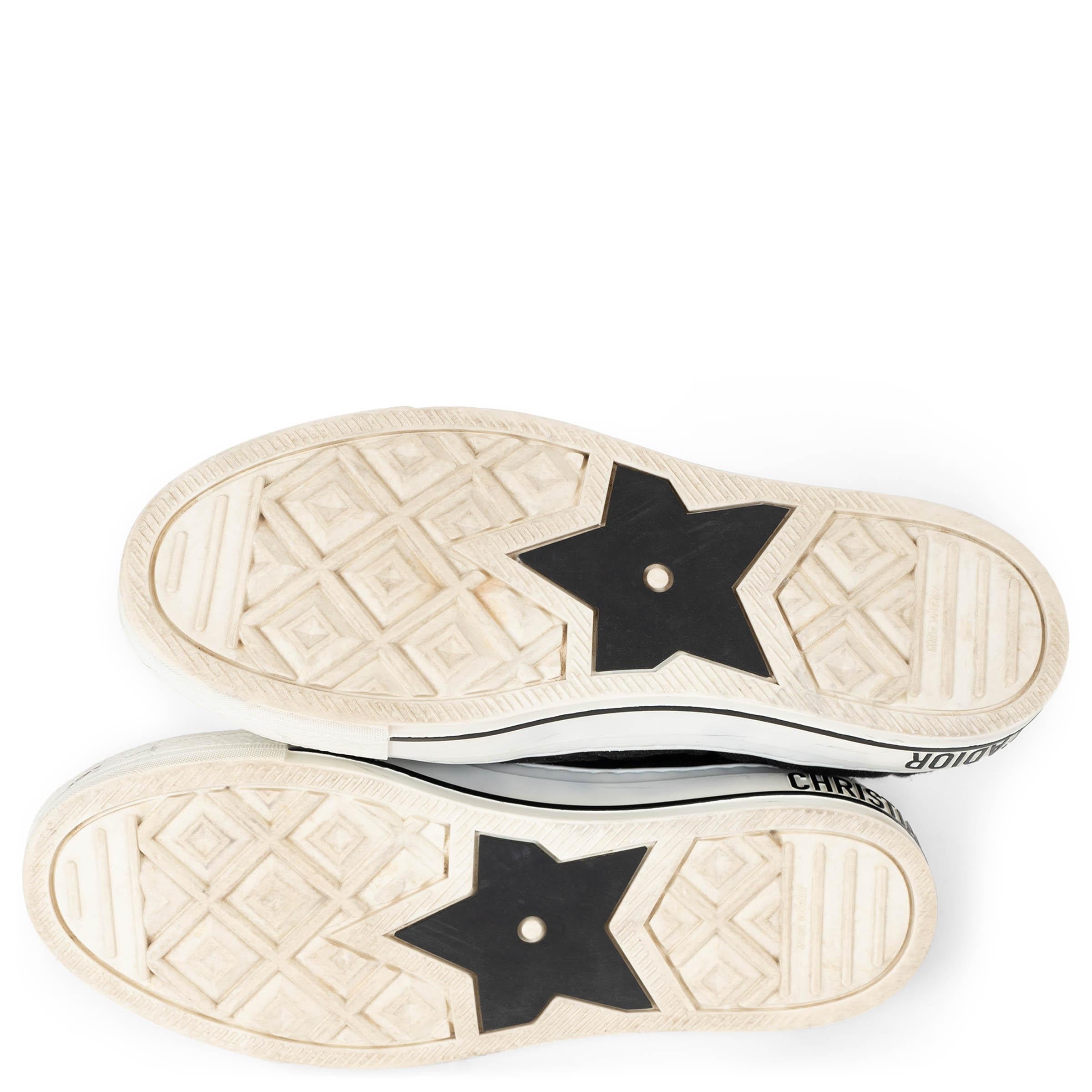 CHRISTIAN DIOR schwarz Macrocannage WALK'N'DIOR PLATFORM Sneakers Schuhe 38 im Angebot 4