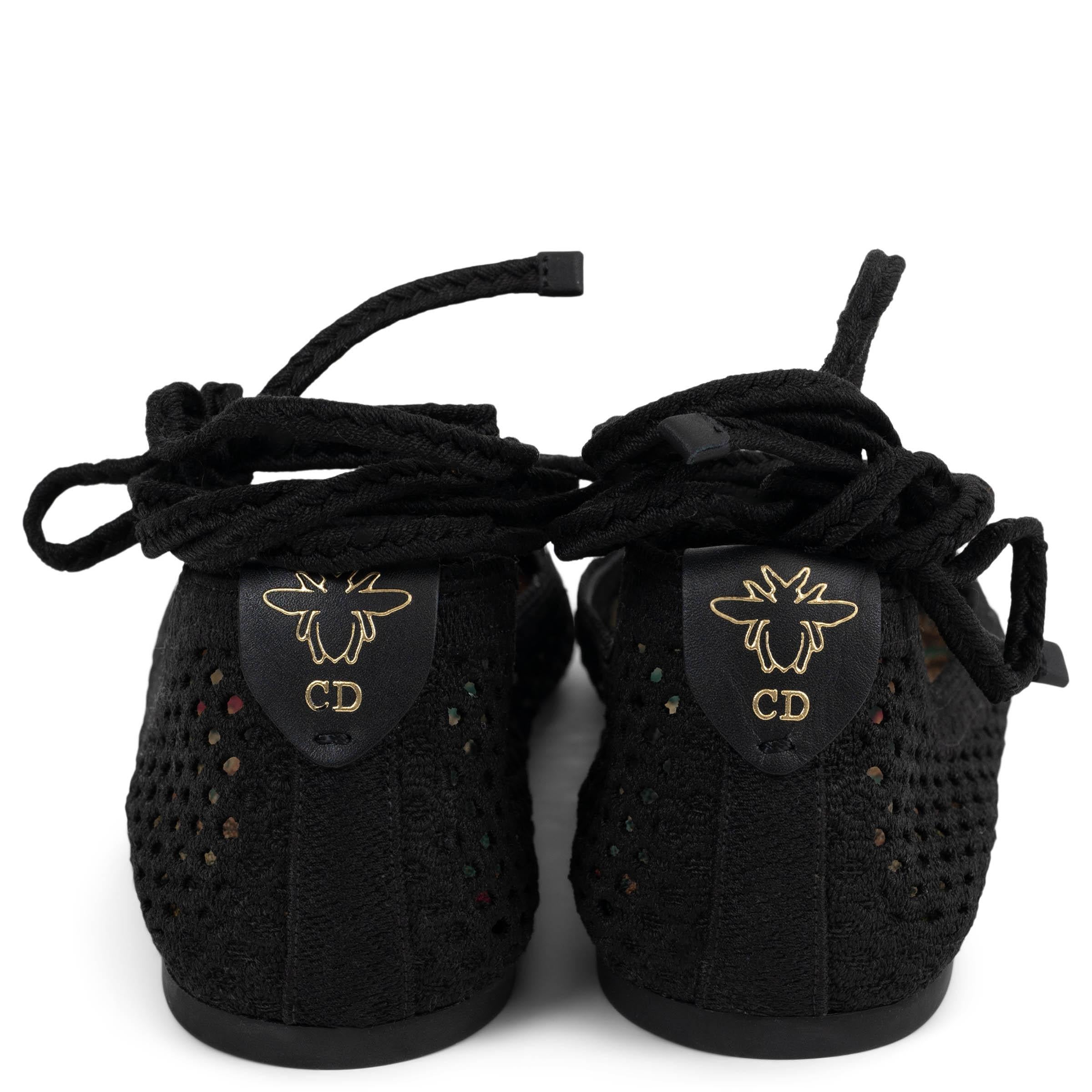 De las mujeres CHRISTIAN DIOR malla negra 2021 POEME Bailarinas Zapatos 37.5 en venta