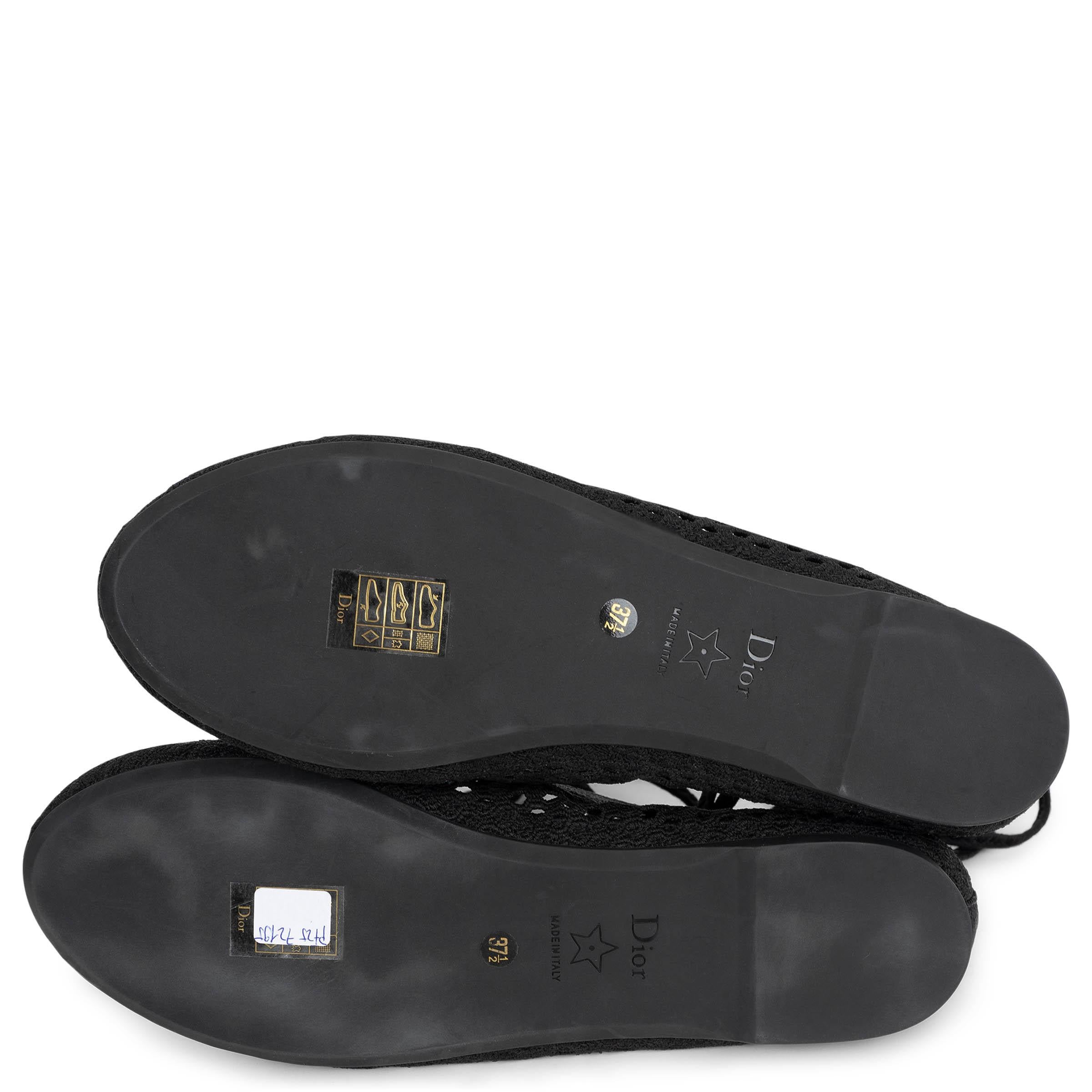 CHRISTIAN DIOR malla negra 2021 POEME Bailarinas Zapatos 37.5 en venta 4
