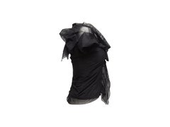 Christian Dior Black Mesh Short Sleeve Top
