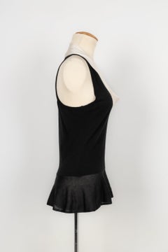 Christian Dior Black Mesh Sleeveless Top
